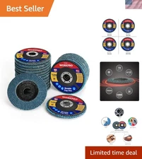 Flap Discs 4.5 Inch 20 Pack Zirconia Flap Sanding Discs for Metal Wood Concrete