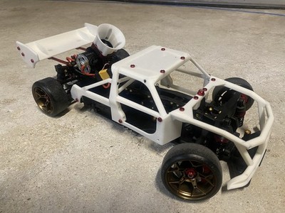 RMeXo-Cage MST RMX 2.5 Drift Car Body Shell Bingo Wasp (Gray w/ Purple Hardware)