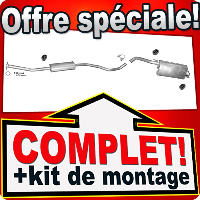 Silencieux échappement pour Nissan Micra 3 K12 1.2 1.4 essence boîte manuelle