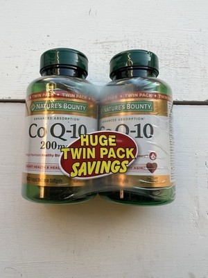 coq10 l-carnitine Nature's Bounty Co Q-10 100mg Plus L-Carnitine Twin Pack - 120 Rapid Release Softgels for sale online