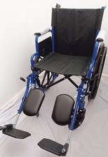 Drive Medical Blue Streak Wheelchair w Elevated Leg Rests BLS18FBD-ELR