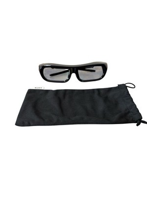 Sony TDG-BR250 Rechargeable 3D Glasses Black Movie with Pouch NO CABLE *EUC*