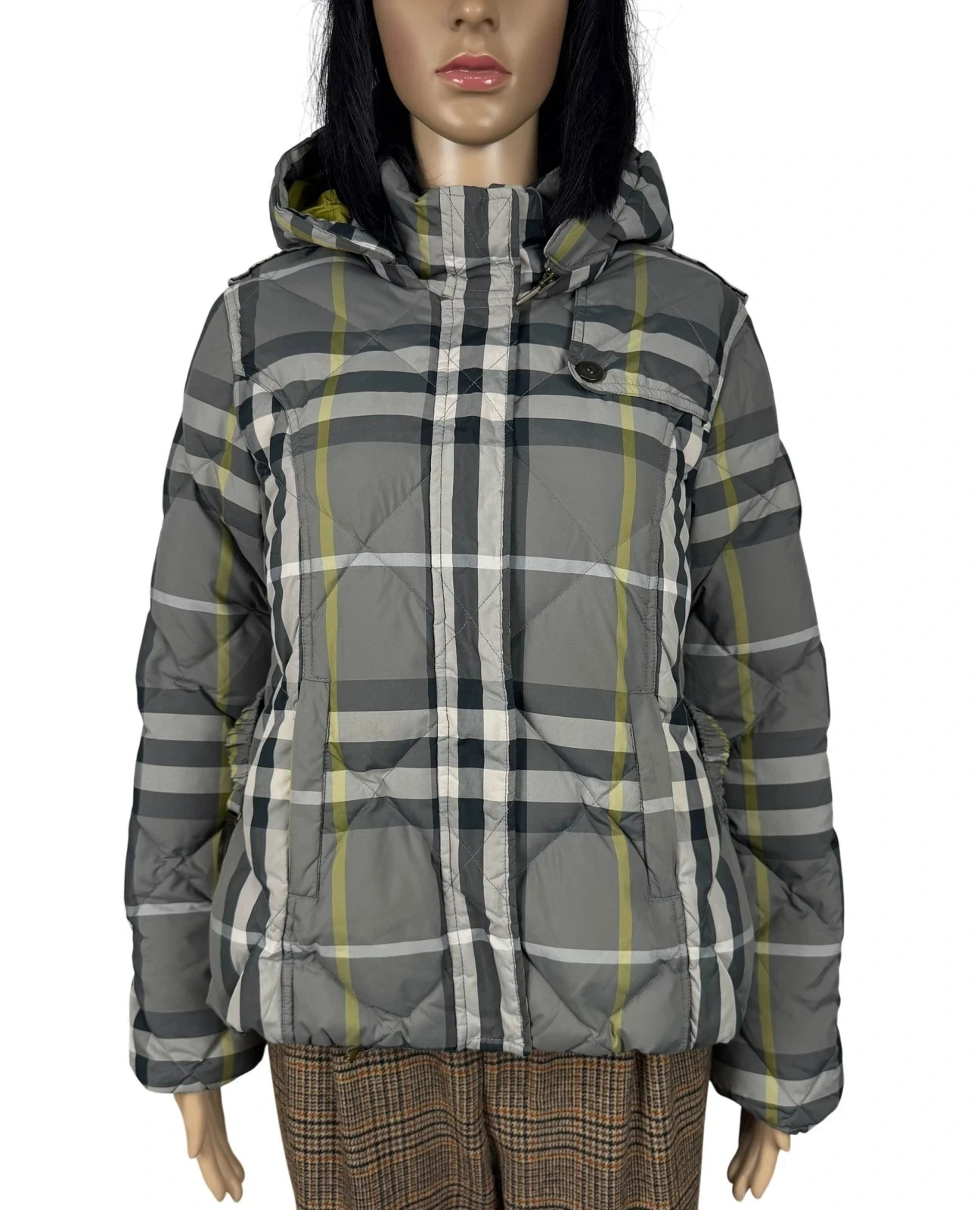 Burberry Down Puffer Jacket Checkered Hooded size… - image 7