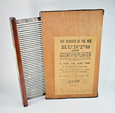 ANTIQUE HUNT’S SCIENTIFIC PLEATER MACHINE IRON SEWING HABERDASHERY