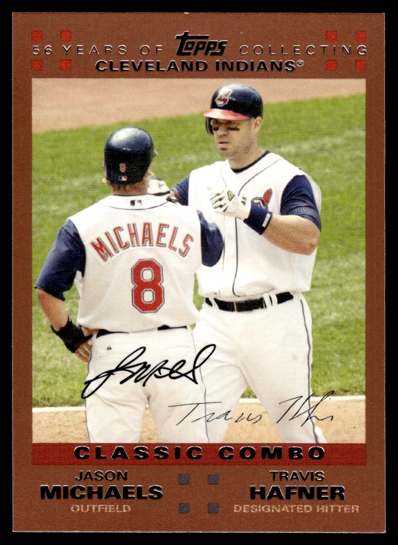 2007 Topps Copper Jason Michaels/Travis Hafner 44/56 Cleveland Indians #651
