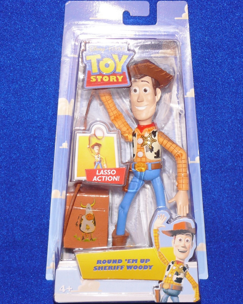 Strikeout Woody フィギュア Toy Story ボブルヘッド Round 'em Up Sheriff Woody with lasso --Toy Story action figure