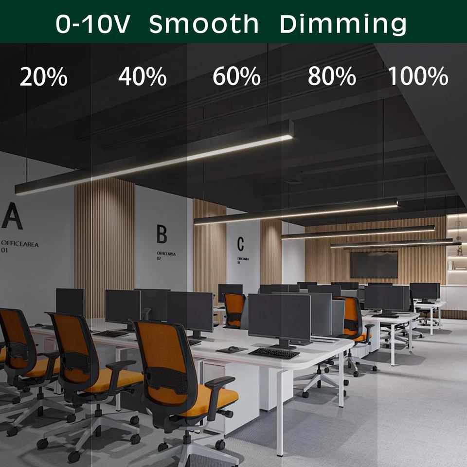 4FT LED Linear Light,35W Down+15W Up Lighting,Linkable 0-10V Dimmable 3/4/5KK... - Image 4 of 4