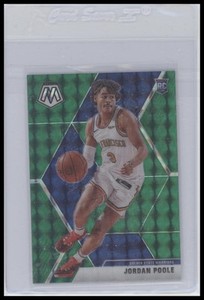2019-20 Panini Mosaic #228 Jordan Poole Green Prizm RC