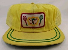 VINTAGE COUNTRY CLUB TENNIS MESH SNAPBACK HAT OSFA PATCH CAP USA - READ DESCRIPT