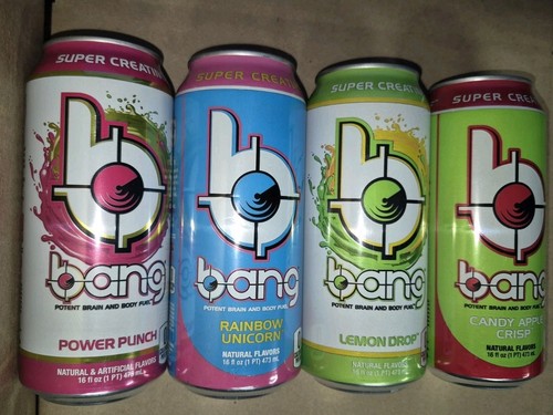 Bang Energy 4-pack bundle of DISCONTINUED flavors. Not for consumption. Past BBD