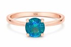 GENUINE 1.18 Cts BLUE ZIRCON RING 10k SOLID ROSE GOLD - Free Appraisal  - NWT — photo 2