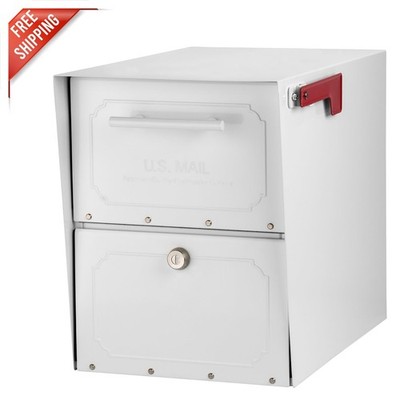 Modern High Security White Mailbox for Large Deliveries - Oasis Classic Design