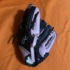 Rawlings Youth Baseball Glove PL950BP Pink Black T Ball Softball Basket RHT 9.5