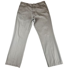 Banana Republic Gavin Chino Mens 34x32 Light Gray Straight Leg Cotton Pants