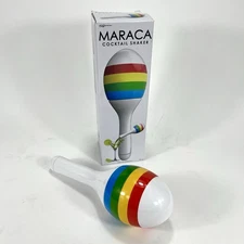 Maraca Cocktail Shaker Food Safe BPA Free Nuop Design 8 Ounce New Open Box