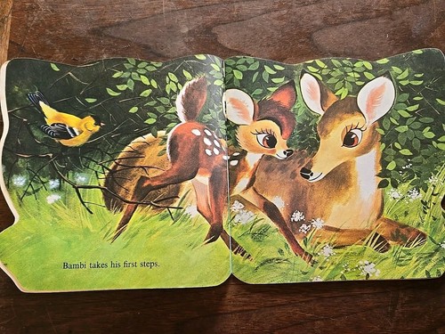 Vintage THE BAMBI BOOK- 1976-Golden Shape Book #5930 Paperback - Picture 3 of 5