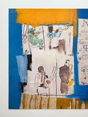 JEAN MICHEL BASQUIAT RARE 1997 OFFSET LITHOGRAPH PRINT WORTHY