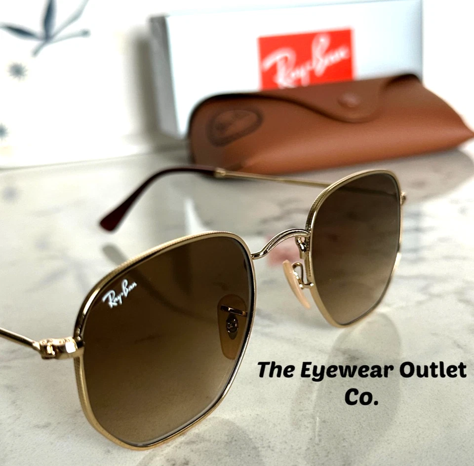 Store Display Rayban Hexagonal RB3548N Gradient Brown Lens Men / Women 51mm - Image 3 of 4