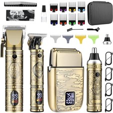 Hair Clippers for Men Professional, Beard Trimmer Kits Sets, Cordless Mens ...