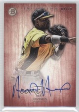 2014 Bowman Inception Prospect Auto Red 4/10 Alen Hanson #PA-AH Auto 4a1