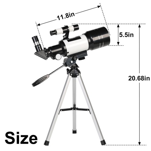 Telescope for Adults & Kids, 70mm Aperture Refractor (15X-150X) Portable Trav... - Picture 5 of 6