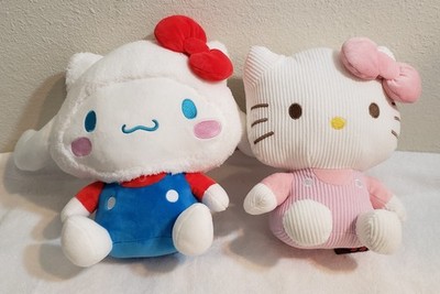 Sanrio x Round 1 Collab. Cinnamoroll 11.8  Plush And Hello Kitty Plush Lot