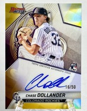 2025 Bowman’s Best #B25-CDO Chase Dollander Best Autograph Gold Refractor/50
