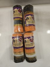 Halloween Orange Fall Colors Ribbon Lot Craft Supplies Mesh Wide 4 Rolls New
