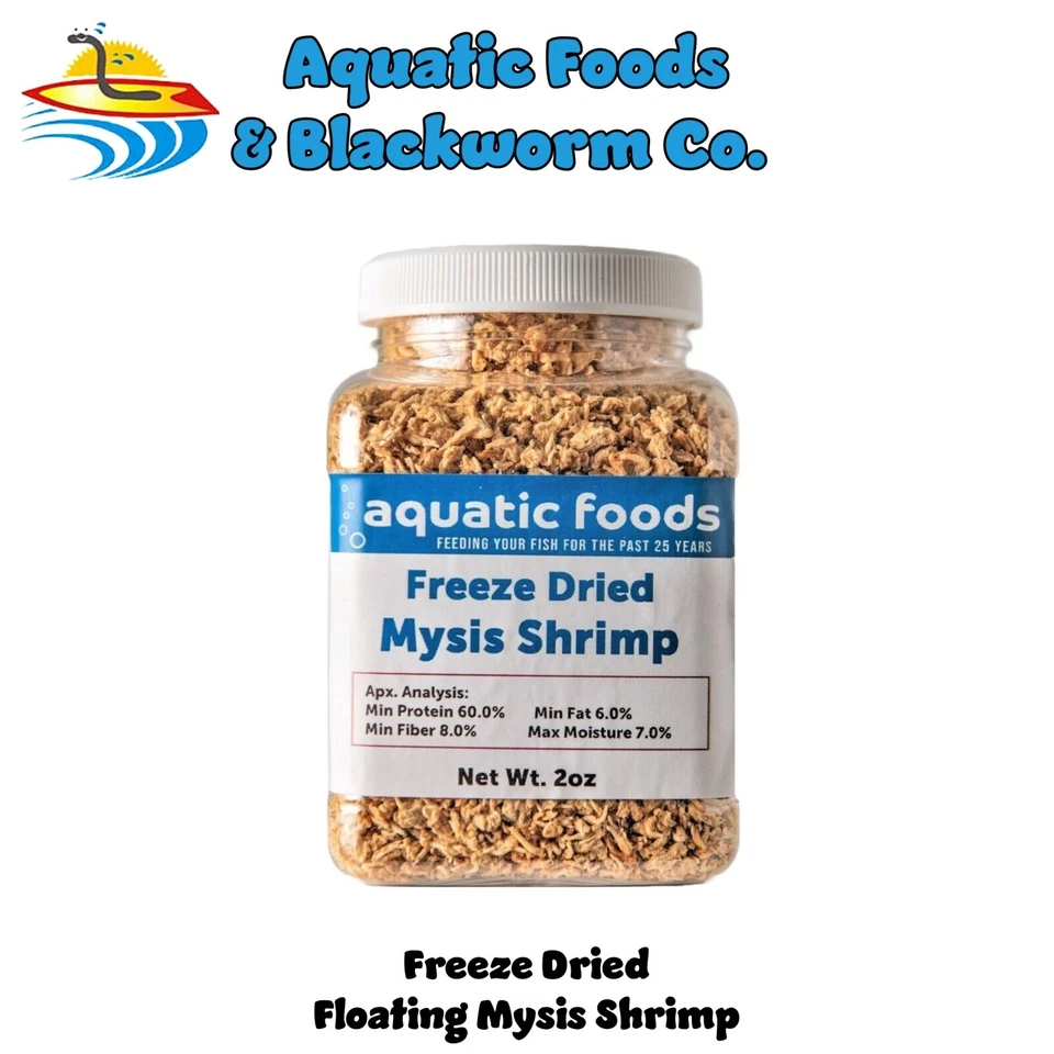 Camarones Mysis--Camarones Mysis liofilizados para peces de agua salada y tropicales. Tarro Foto 2 de 4