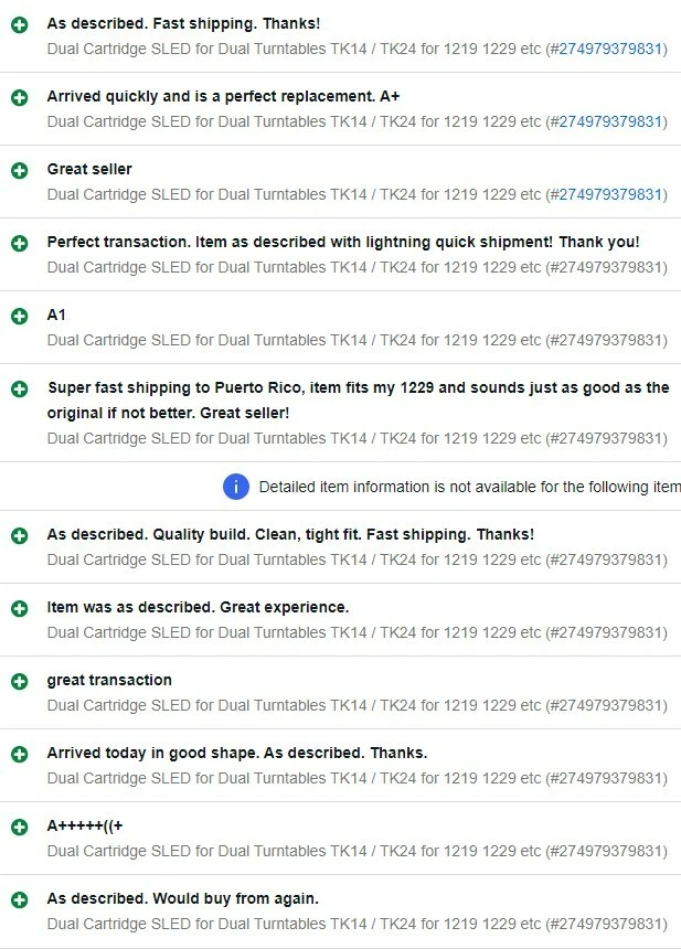 Dual Cartridge SLED for Dual Turntables TK14 / TK24 for 1219 1229 etc - Image 2 of 4