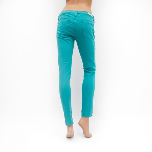 Pantalones de satén turquesa al tobillo Ag Adriano Goldschmied The Legging talla 27 - Imagen 7 de 14