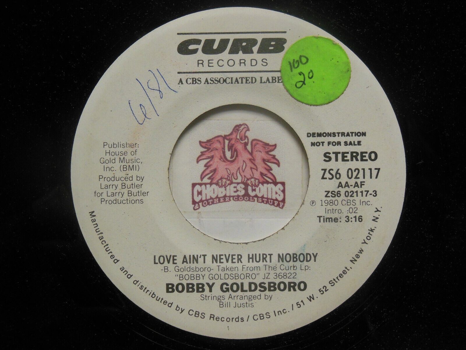 Bobby Goldsboro - Love Ain't Never Hurt Nobody / Same, 45 RPM VG+ (NA) 