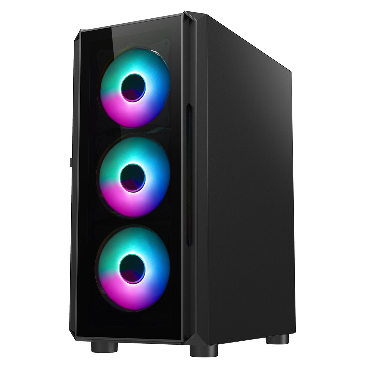 PC GAMING COMPUTER ATX CASE TEMPERED GLASS M/ATX iONZ KZ02 Advanced