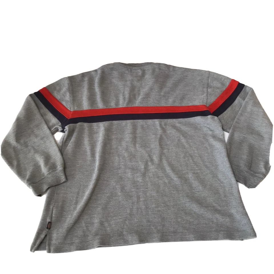 Camisa De Colección Y2K Para Hombres Mediana Rayas Acanalada Gris Surf Patín Grunge Envejecida Foto 4 de 4