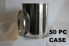 50 EMPTY PINT METAL PAINT CAN WITH LIDS (50 CANS & 50 LIDS) CASE WHOLESALE