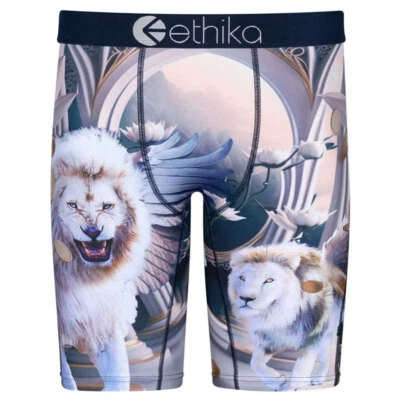 Ethika Boxer Court Homme Staple Fit Animal Noir Polyester Élasthanne - Photo 1/4