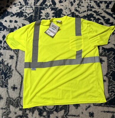 HIGH VISIBILITY ANSI ISEA CLASS 2 LIMEREFLECTIVE HI VIS ROAD WORK ...