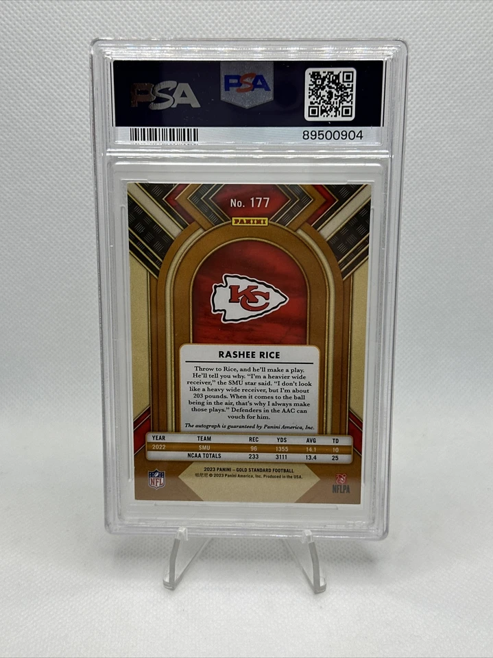 2023 Panini Gold Standard #177 Rashee Rice /199 (RC) (Autograph) (PSA 8) - Image 2 of 2
