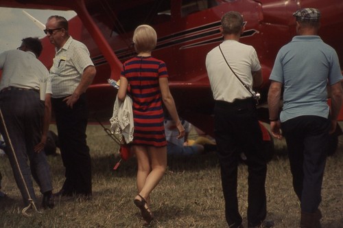 1968 Slide Rockford IL EAA Fly In Event Zuschauer Minikleid Doppeldecker