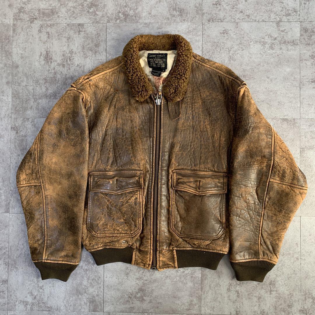 Avirex A-2 Real Leather Bomber Jacket Vintage 80s Boxy Fit Avirex A-2 Real Leather Bomber Jacket Vintage 80s Boxy Fit