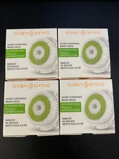 4 Pack Clarisonic ACNE Replacement Brush Heads Mia2 Aria Plus Smart Profile