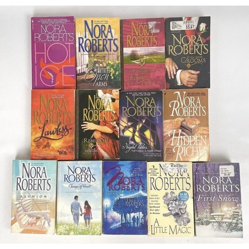Lot of 10 Nora Roberts Romance Novels PAPERBACK *RANDOM* Books MIX - Picture 5 of 6