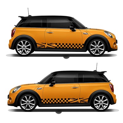 Cool Car Side Skirt Decor Stickers And Decals For MINI COOPER,Automobile Vinyl
