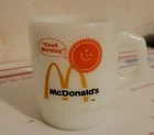 Vtg McDonald’s Fire King Milk Glass Coffee Mug Good Morning Sun Anchor Hocking