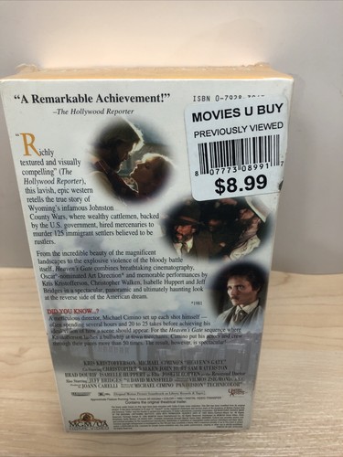 HEAVEN'S GATE - VHS - Kaufkassette- Kris Kristofferson 1980 Movie 1996 Tapes - Picture 2 of 5