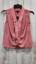INC INTERNATIONAL CONCEPTS Blush Pink V Neck Faux Wrap Blouse Size XS**NWT**
