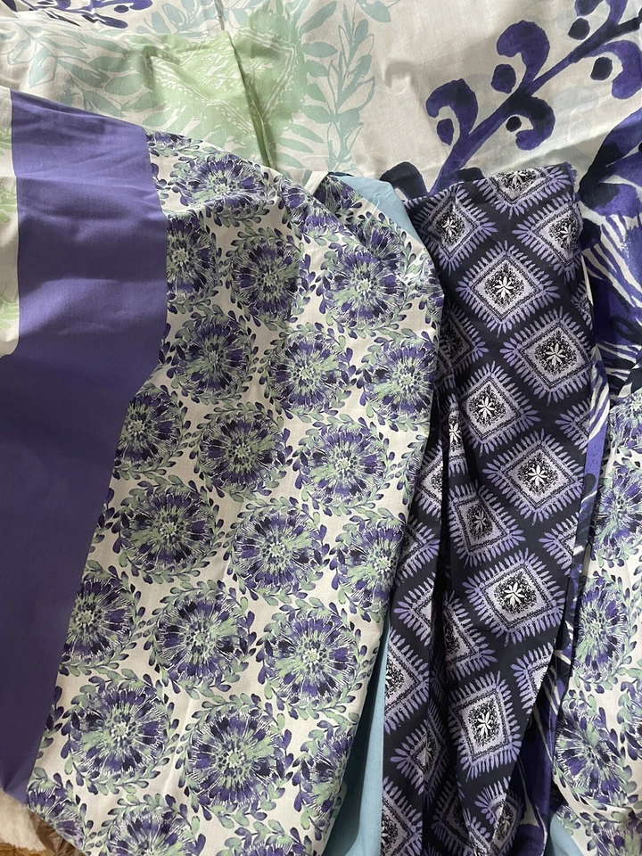 Funda nórdica doble Boho Boutique púrpura verde azul neblina medallón falso dormitorio nueva Foto 3 de 4