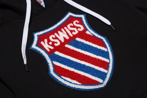MENS BLACK K-SWISS HOODY SLAM LUX FLEECE HOOD New Fast Shipping ✈ - Picture 2 of 5