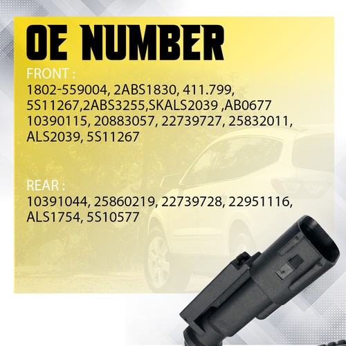 ABS 4PCS Wheel Speed Rear Sensor Front For 2008 2009-2017 Buick Enclave ALS1754 - Picture 3 of 21