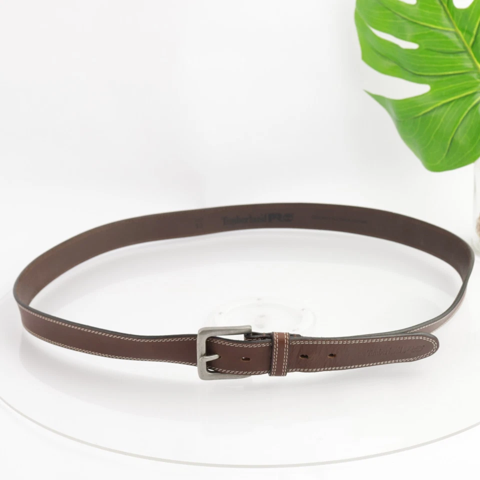 Cinturón Timberland PRO Hombre Talla 52 3XL Cuero Marrón 1 1/2" Ancho Informal Trabajo Foto 2 de 4